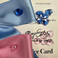 Blue princess-style dog hair band with adjustable bow on canine model