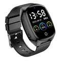 Black GPS smartwatch for children with 1.54-inch touch screen showing location tracking interface