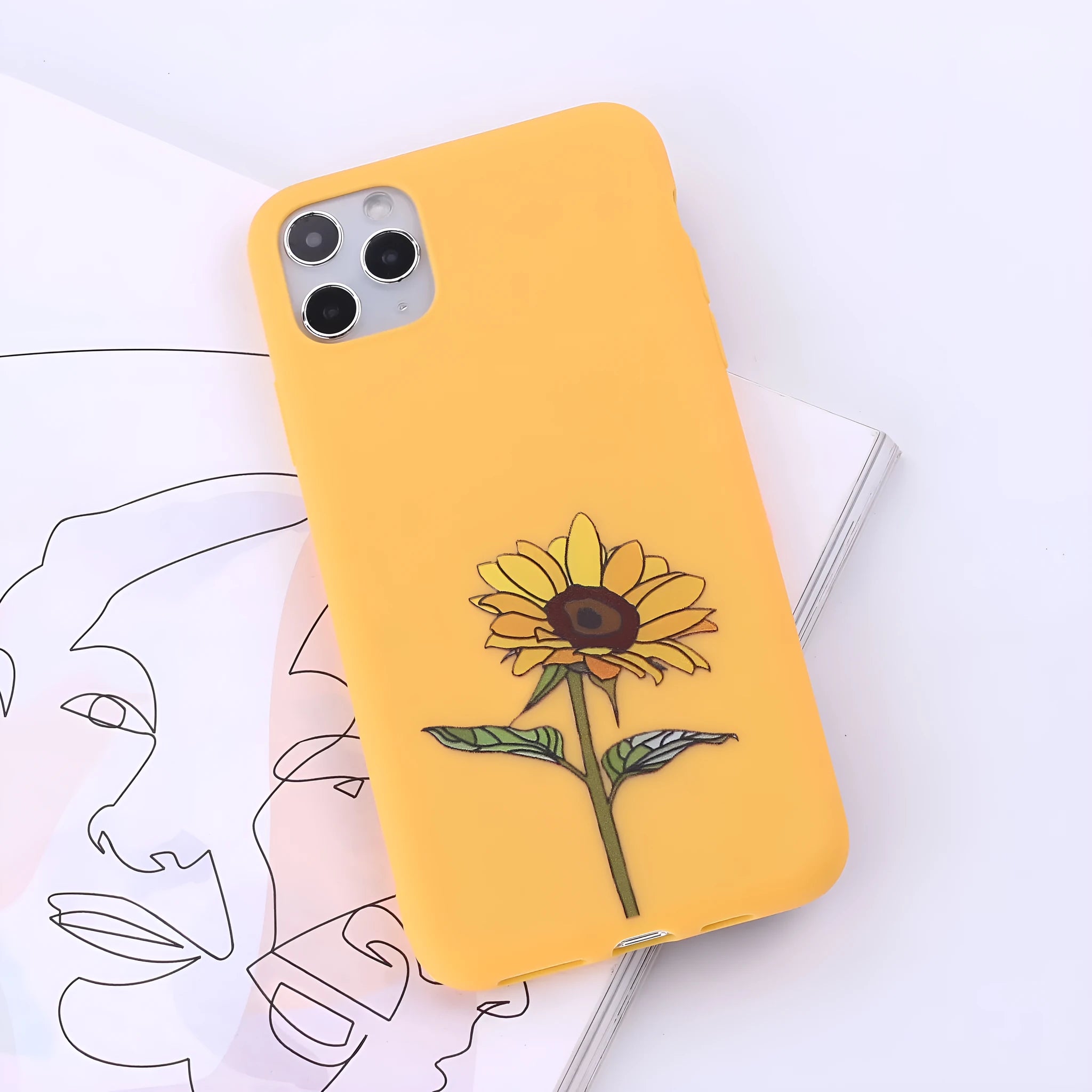 Flexible TPU mobile phone case for iPhone, shown in one of fourteen available colours.