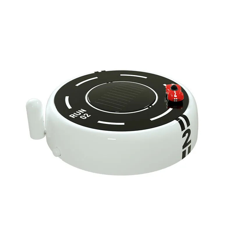 Round solar-powered car aromatherapy ornament in black, red or white colours