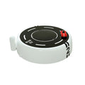 Round solar-powered car aromatherapy ornament in black, red or white colours
