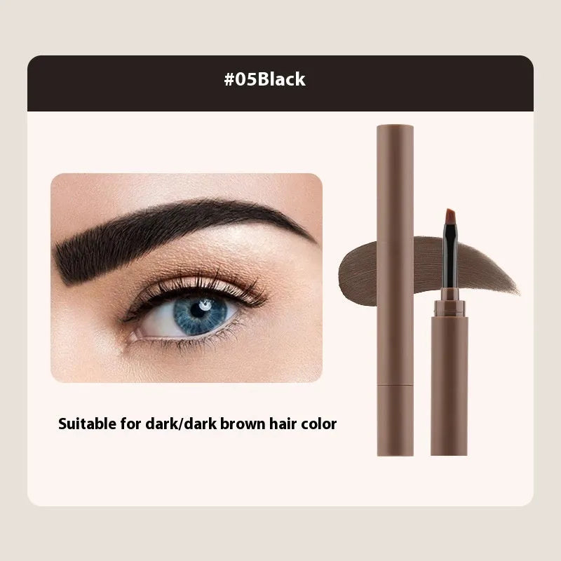 Double-headed eyebrow cream pencil in natural colour shades for universal skin type brow shaping