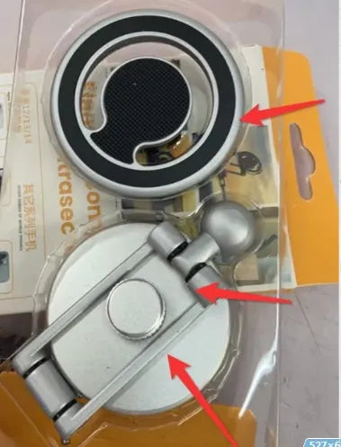 Telescopic folding floating screen car phone holder with magnetic mount for instrument panel