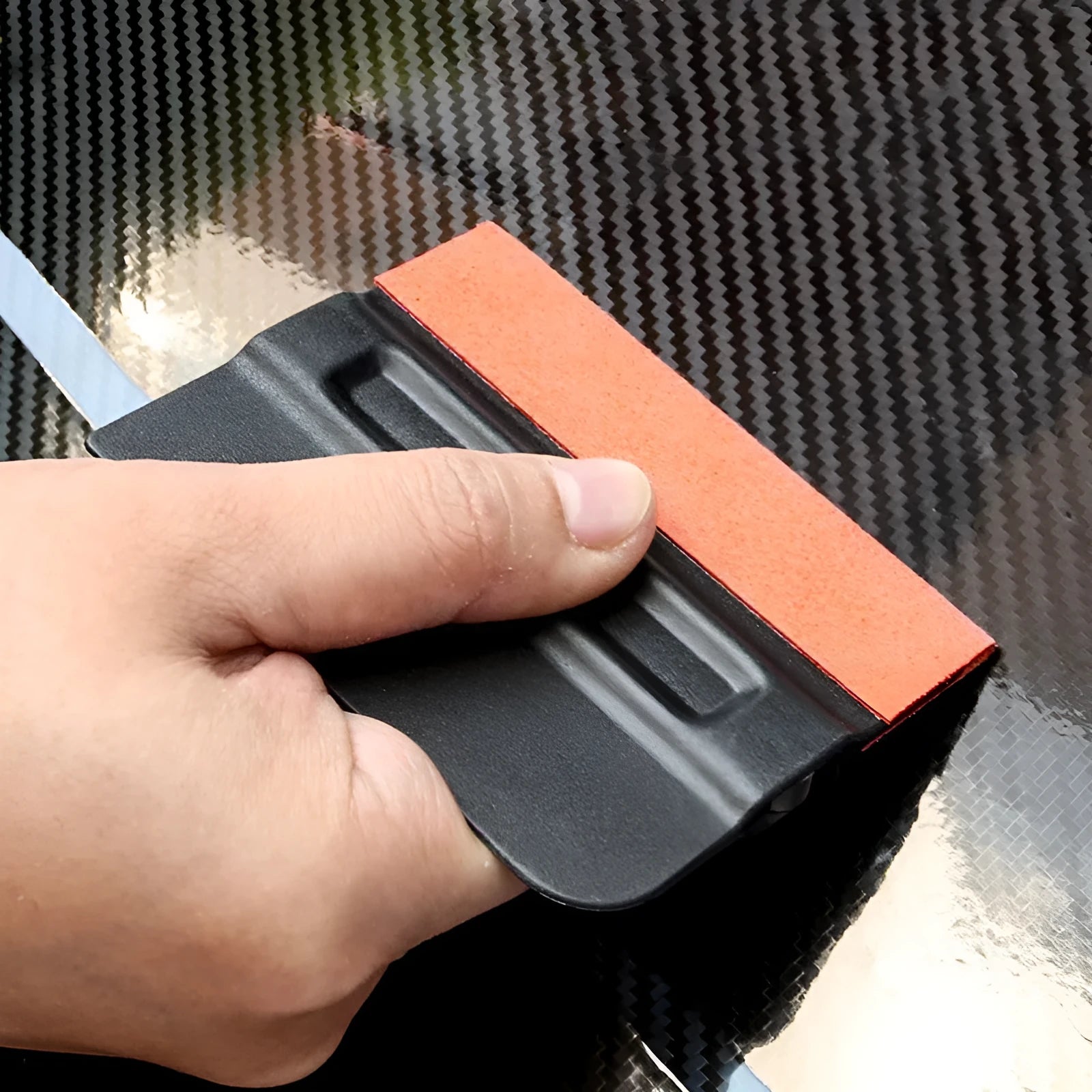 ABS plastic film scraper tool for vehicle wrap and tint removal with four scraping head format options