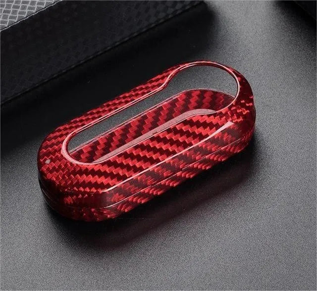 Carbon fibre and glass fibre car key cover replacement shell sets in three colour options