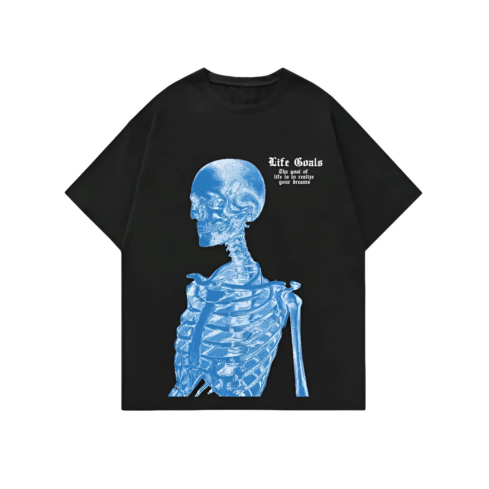 Printed men's short sleeve sports T-shirt with digital pattern design on polyester fabric.