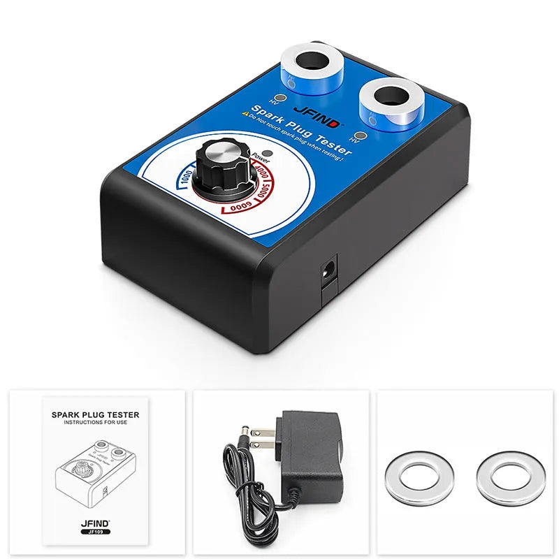 Car spark plug tester kit with dual-standard compatibility for ignition system diagnostics