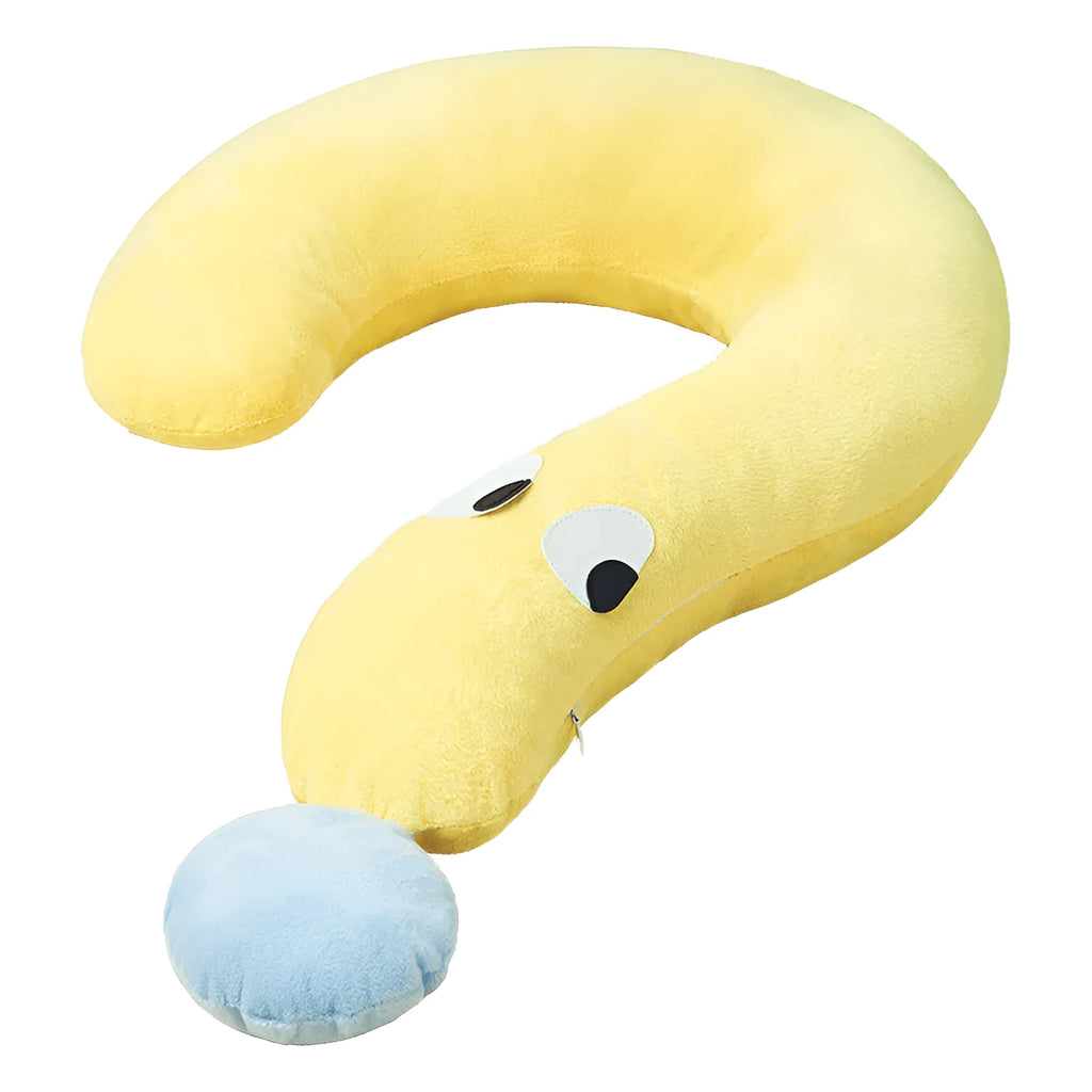 Blue and yellow rectangular pet sleeping pillow for cats and dogs, measuring 62 by 39 centimetres.