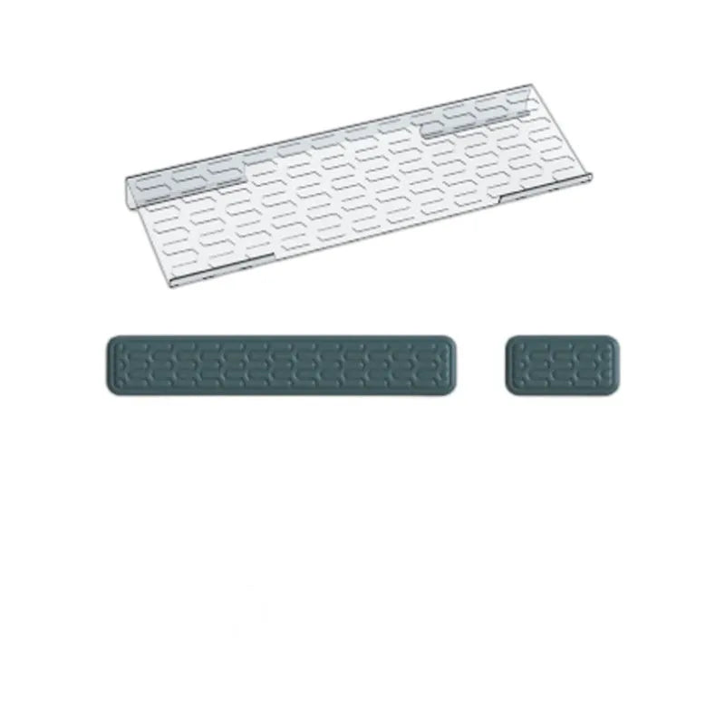Double-sided memory foam wrist pad for keyboard and mouse support in various colours