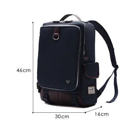 Large capacity men's Oxford cloth backpack in Army Green colour with Korean-inspired design