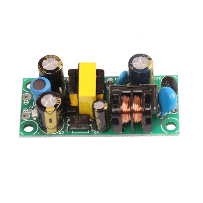 YS-U5S metal-cased switching power supply module with terminal connectors for AC input and DC output.