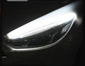 Car LED daytime running light strip with flowing turn signal in waterproof silicone, showing wire connections