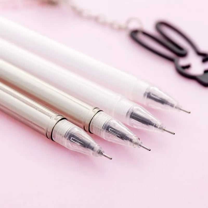 Paper crane rabbit pendant gel pen with 0.38mm tip and 17cm plastic shell