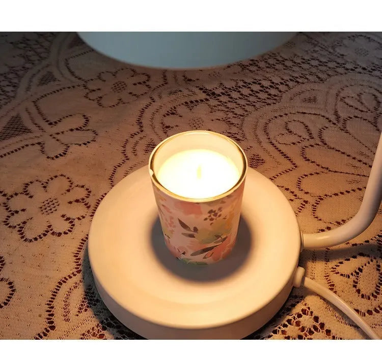 European-style aromatherapy melting wax lamp with dimmer switch in white colour