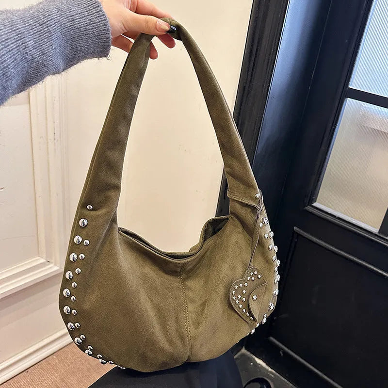 Soft plush strapless tote handbag for women in retro style, shown in available colours.