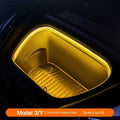 Tesla Model 3 and Y front backup box ambience light modification kit in soft silicone.
