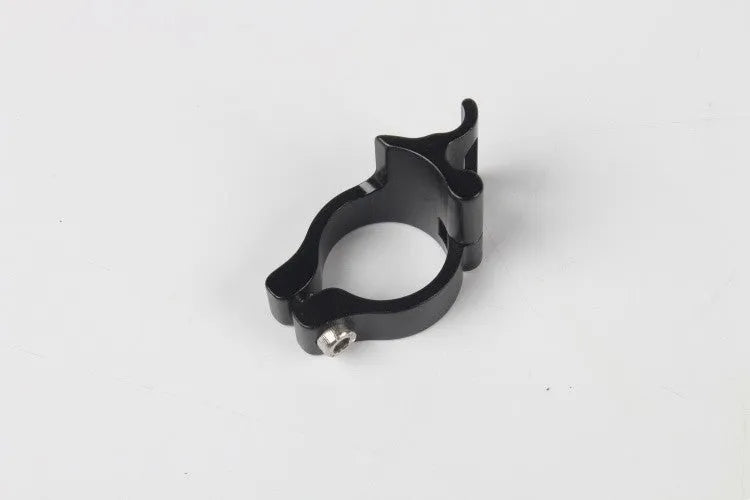 Black aluminium alloy clamp ring with 28.6mm diameter for vehicle steel frames.
