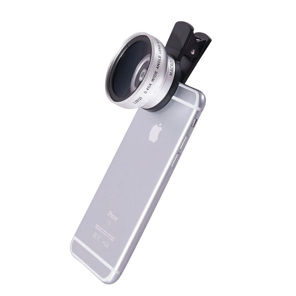 LIEQI 0.45x wide-angle mobile phone camera lens in metal barrel with screw thread mount