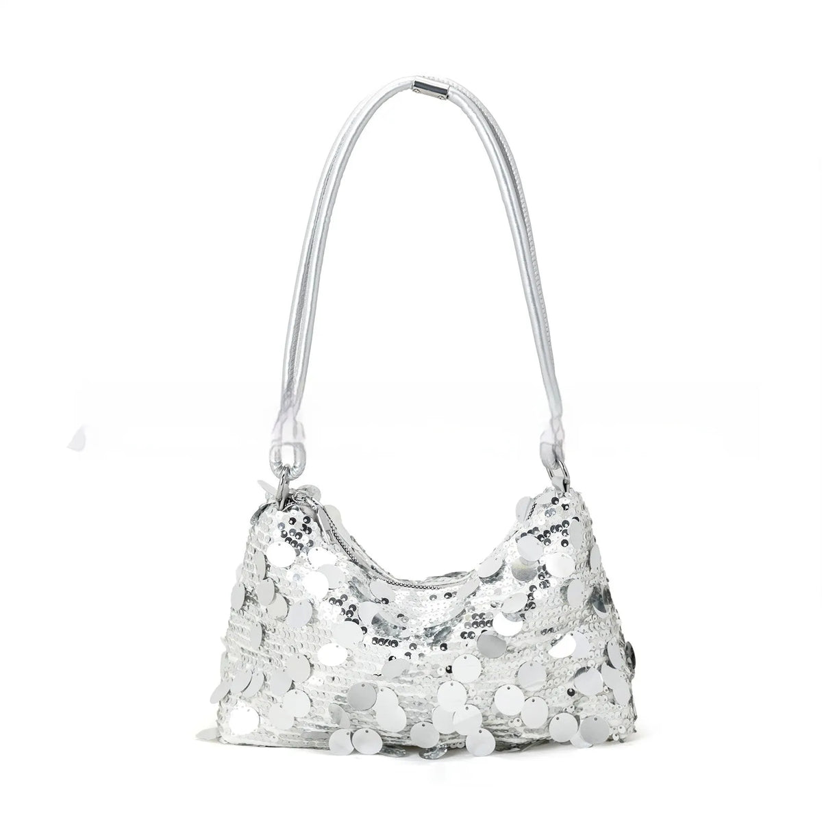 Women's polyester crossbody shoulder bag in black colour showing sandwich pocket construction