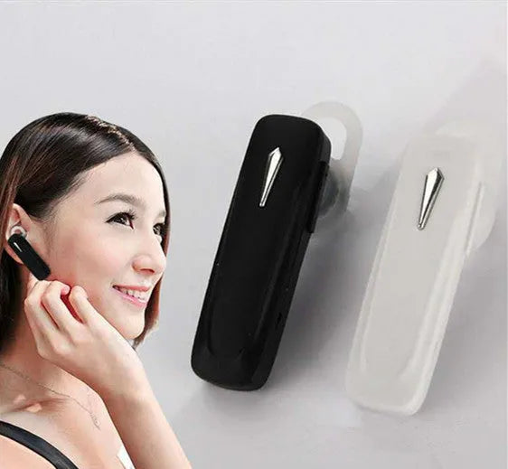 M163 wireless Bluetooth car headset with call control buttons in black or white colour