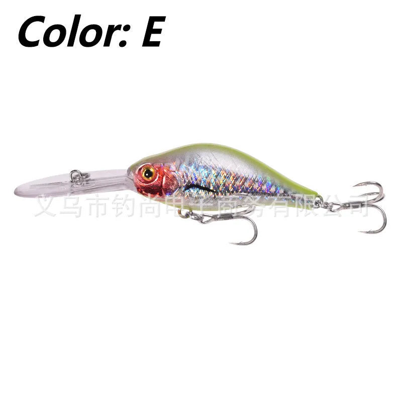 10.5cm Little Fat Man fishing lure with floating rock and long tongue board design in multiple colours