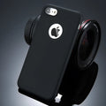 Plain soft silicone TPU phone case for iPhone in a candy colour on a table.
