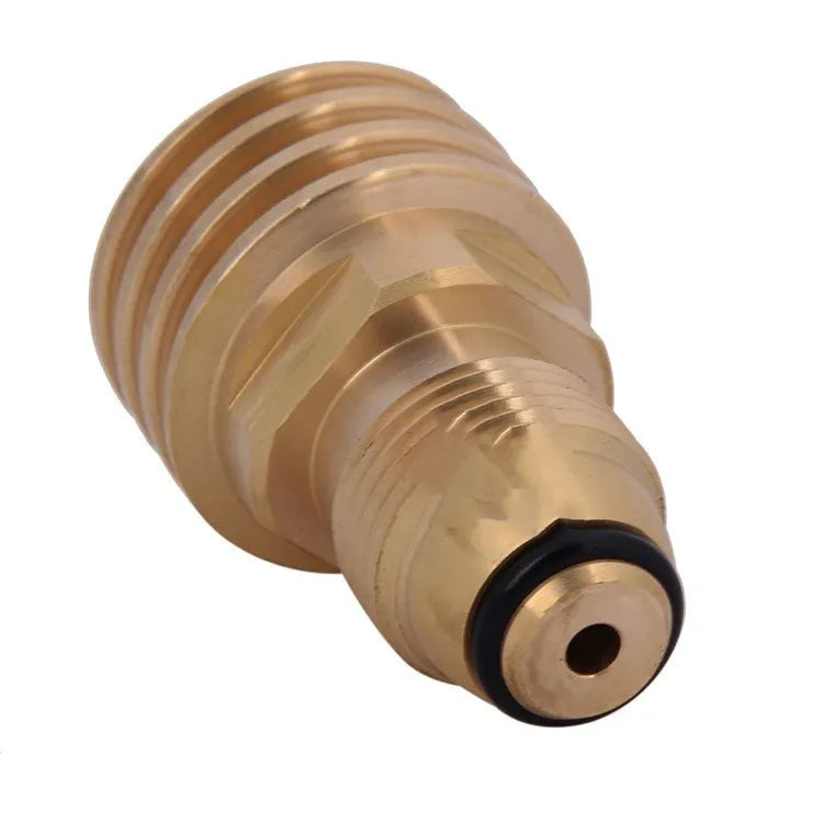 Brass gas brazier adapter with taper external thread and internal connection