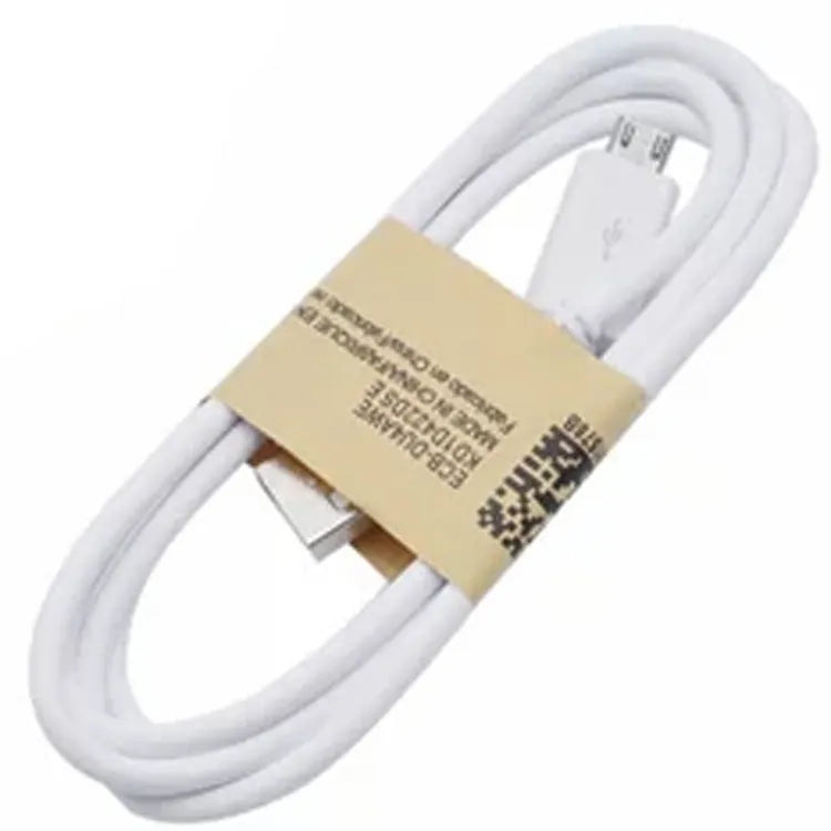 Black Android Micro USB data cable with 1 metre length for phone charging and tablet data transfer