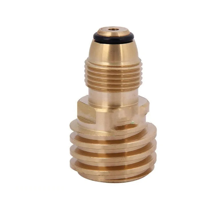 Brass gas brazier adapter with taper external thread and internal connection