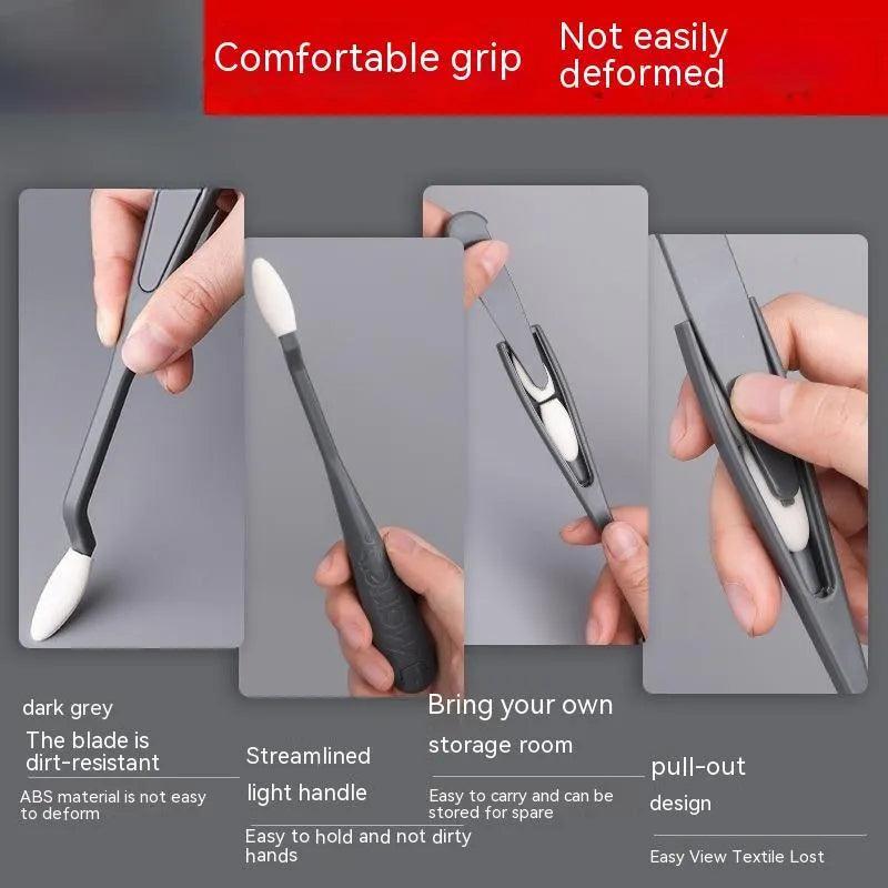 White plastic fluorescent pen eraser smear tip sketching rubbing knife for art correction.