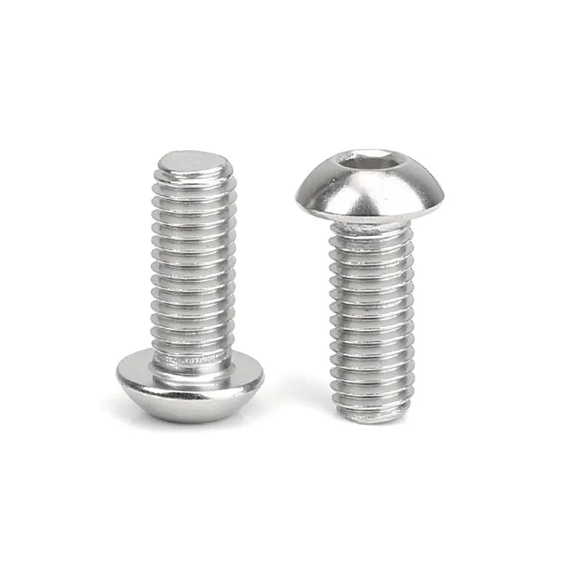Stainless steel half round pan head hexagon screw with hex socket drive