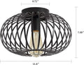 Round indoor ceiling light with iron body and acrylic shade for living room, bedroom, or hall, LED light source