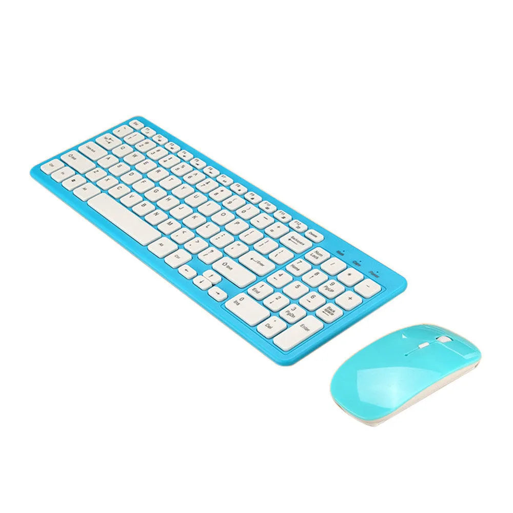 Wireless keyboard and mouse set in black with micro USB receiver and cable