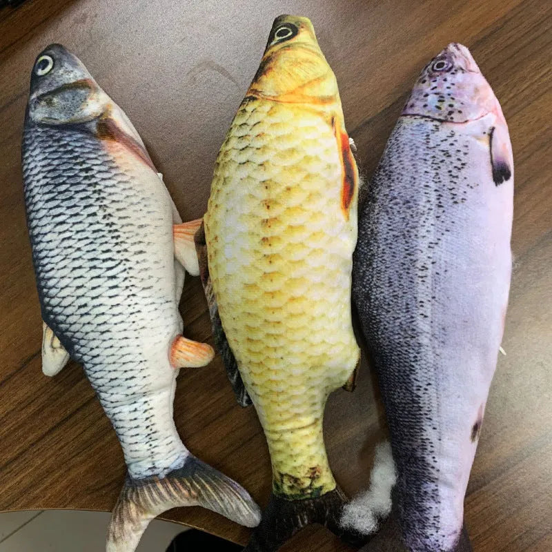 30cm multicolor electronic jumping fish cat toy with USB charging cable