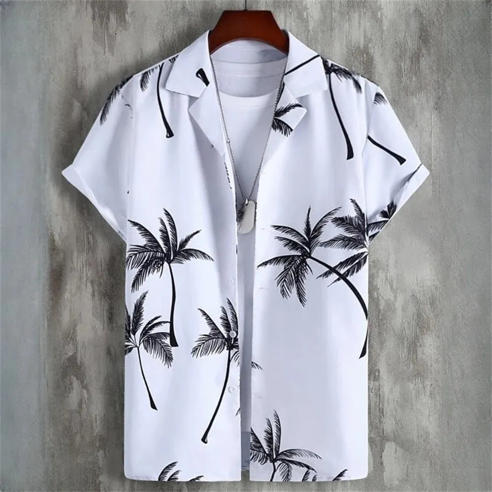 Men's camouflage pattern T-shirt with 3D digital printing effect and short sleeves
