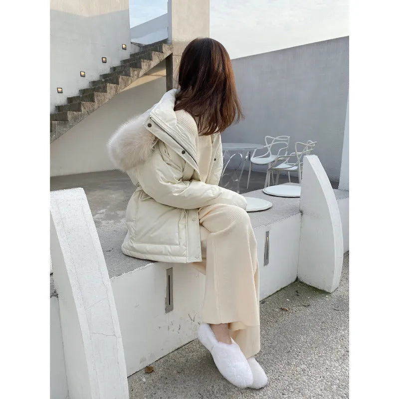 Women's knitted wide-leg trousers in black with high waist and straight-leg design for autumn winter casual wear