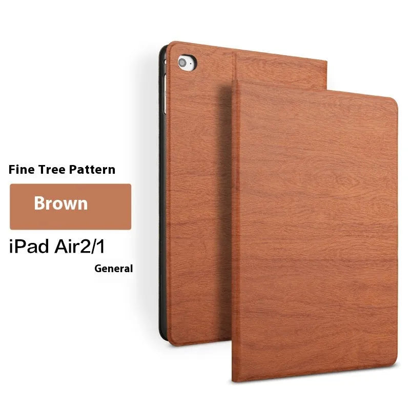 Universal imitation leather protective cover with sleep bracket for Apple iPad, shown in sapphire blue colour.