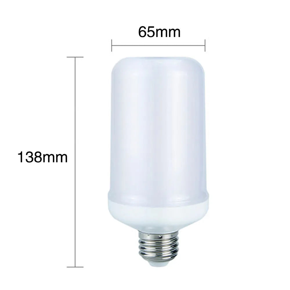 Atmosphere decorative flame effect lamp with orange LED fake fire flickering light.