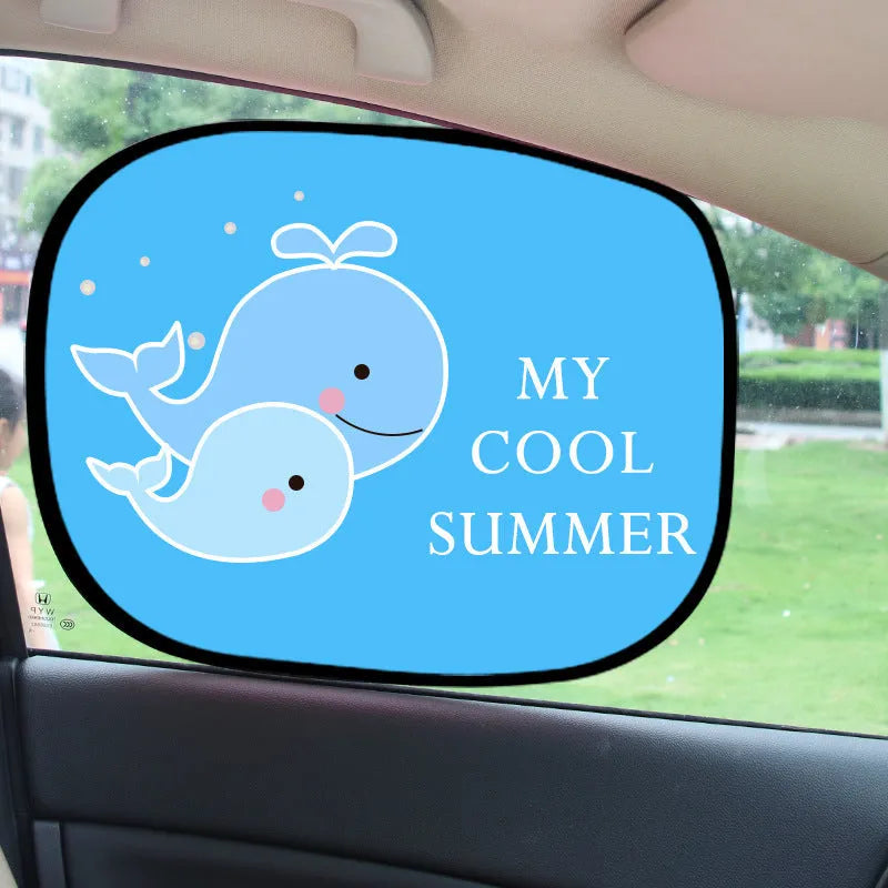 Electrostatic adsorption car side window sunshade made from nylon mesh material in packaging