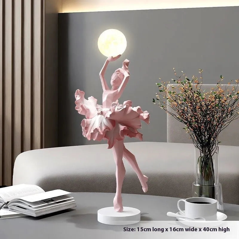 Resin atmospheric small night lamp with modern styling and USB charging