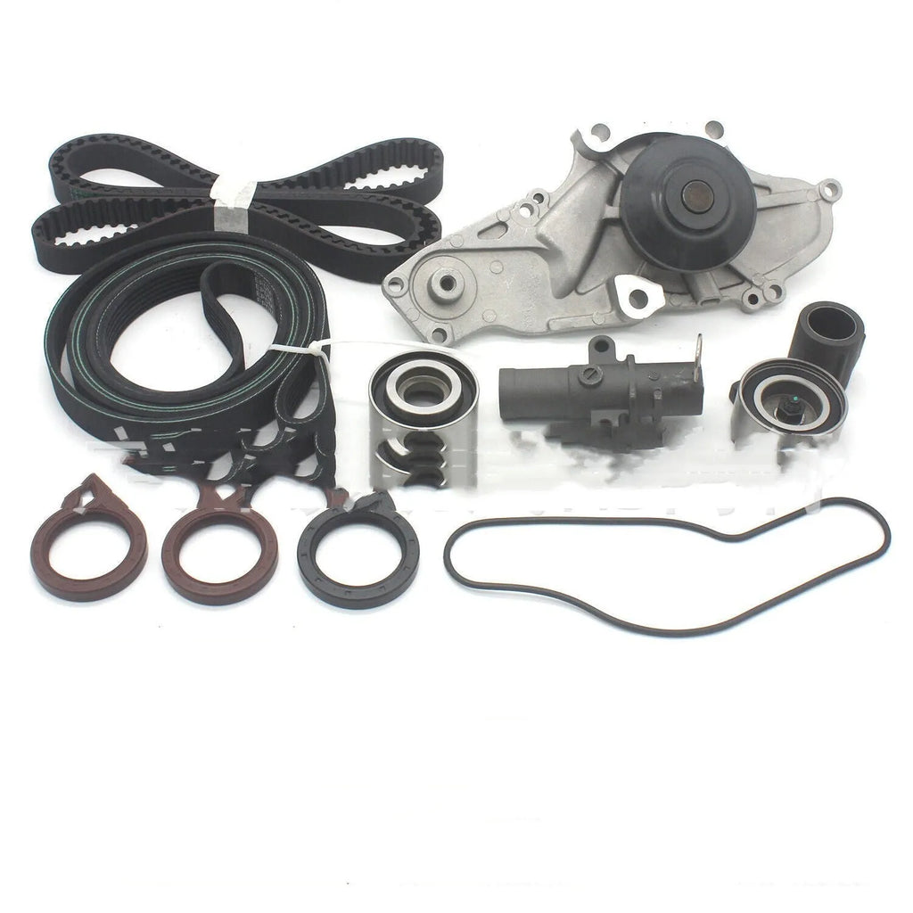 Metal belt and water pump assembly component for automotive engine cooling system
