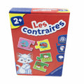 French children's puzzle toy with colourful picture cards and matching word cards made of thickened paper.
