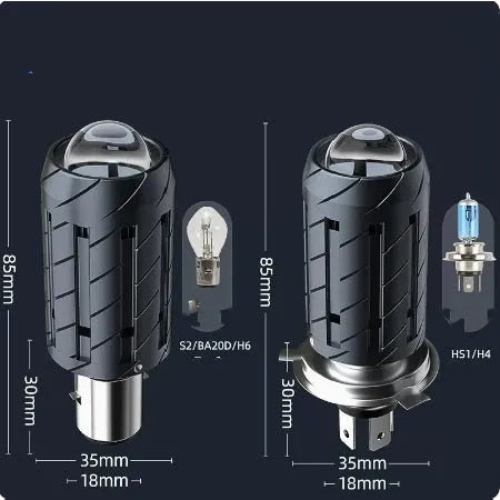 LED headlight conversion bulb for Chunfeng 150NK motorcycles with integrated far and near beam functions