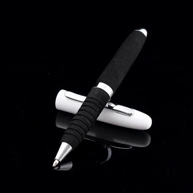 Metal-capped ballpoint pen with 1.0mm bullet tip shown in multiple ink colour options.