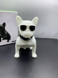 Mini full body bulldog-shaped Bluetooth speaker in black, red, or white colour.