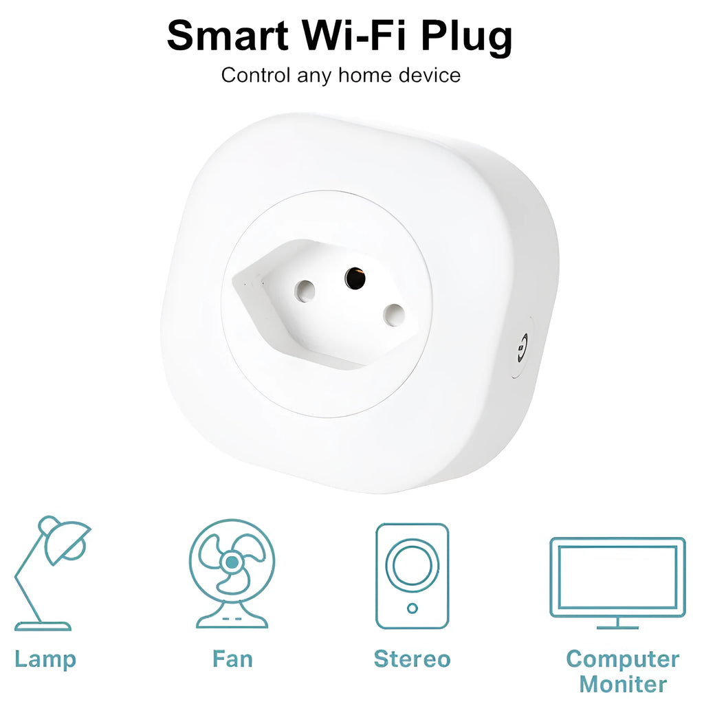 Smart Wi-Fi socket plug with international plug options and voice control functionality