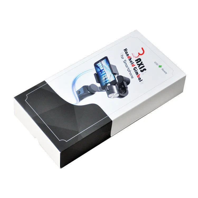 Black 3-axis mobile phone stabilizer gimbal for smartphones below 6.5 inches