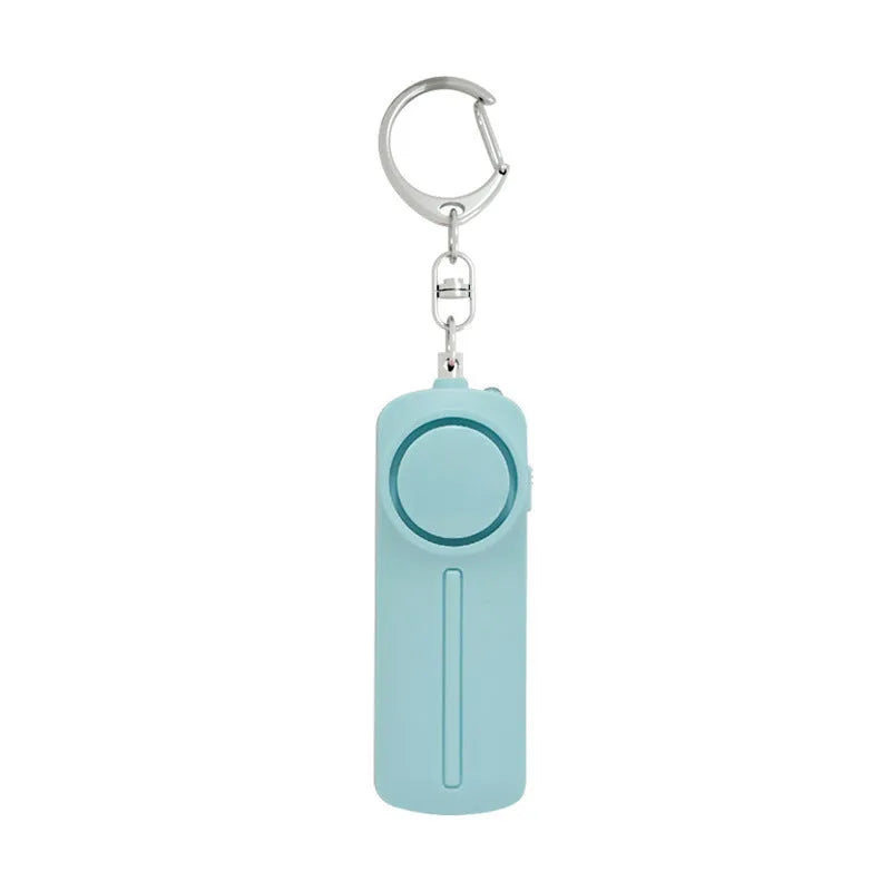 Compact pink personal safety alarm with keychain attachment showing dimensions 86x30x20mm