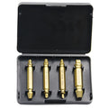 Set of five 4341 high-speed steel screw extractors for removing broken bolts and iron nails