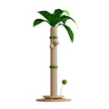 Vertical cat climbing frame with hemp rope scratching posts and natural wood-coloured grab columns